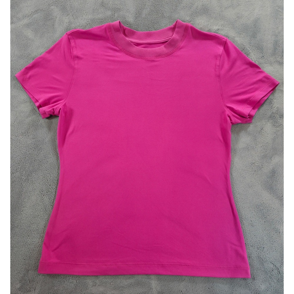 7 Diamonds Womens Core Performance T-Shirt Medium Pink Stretch Activewear